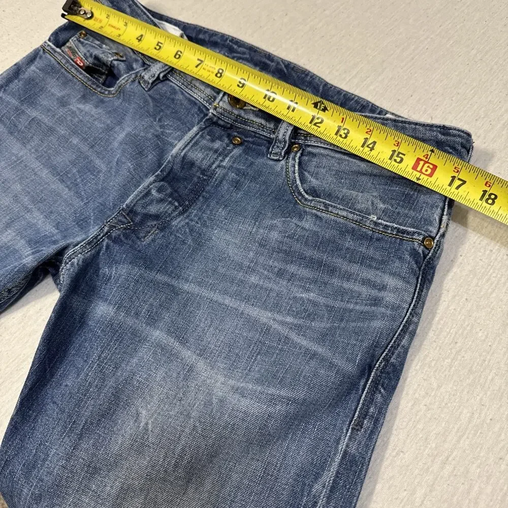 Diesel Safado Straight Mens 32x32 Blue Jeans Wash Cowboy Western Nice Fade EUC